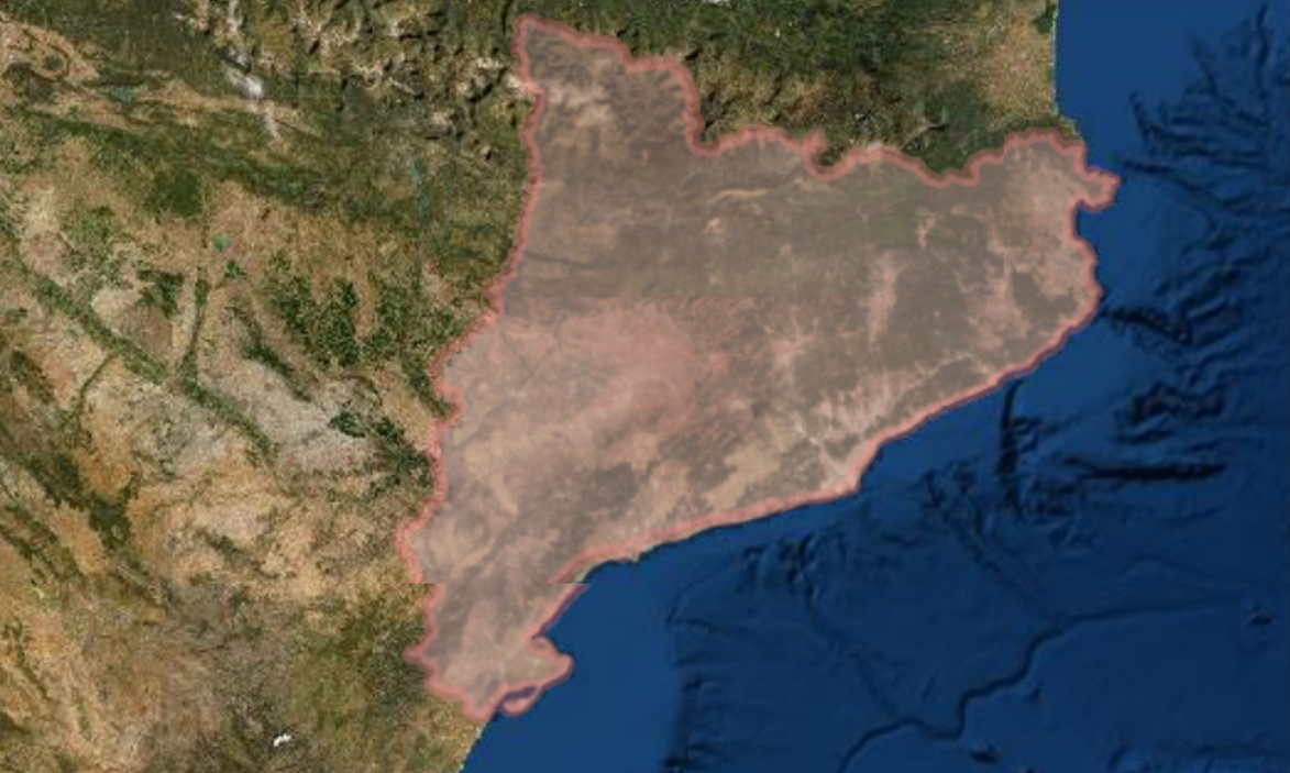 Vista del territori català des de la Plataforma GIS de PIKSEL